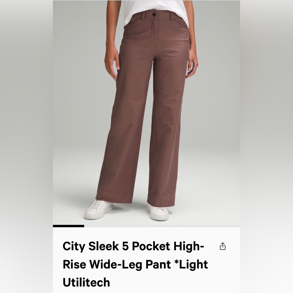 Lululemon size 25 wide leg city sleek wide leg pant